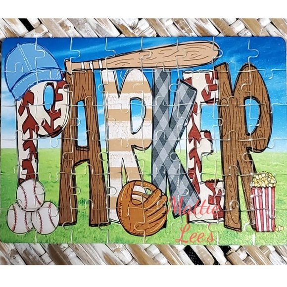 Custom Baseball Puzzle. With Name - Picture 1 of 2